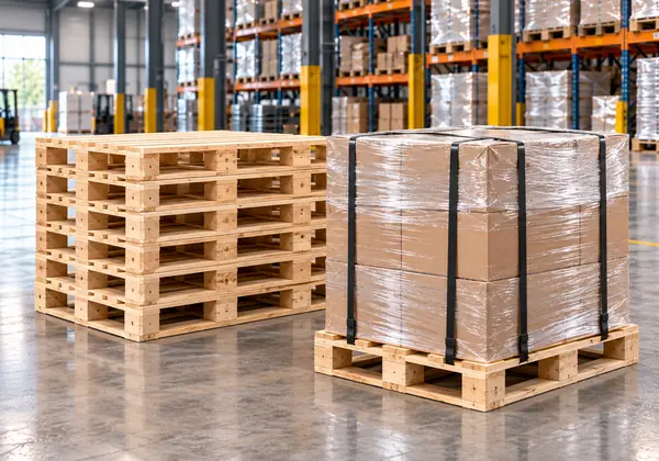 Tarimas de madera para operación industrial